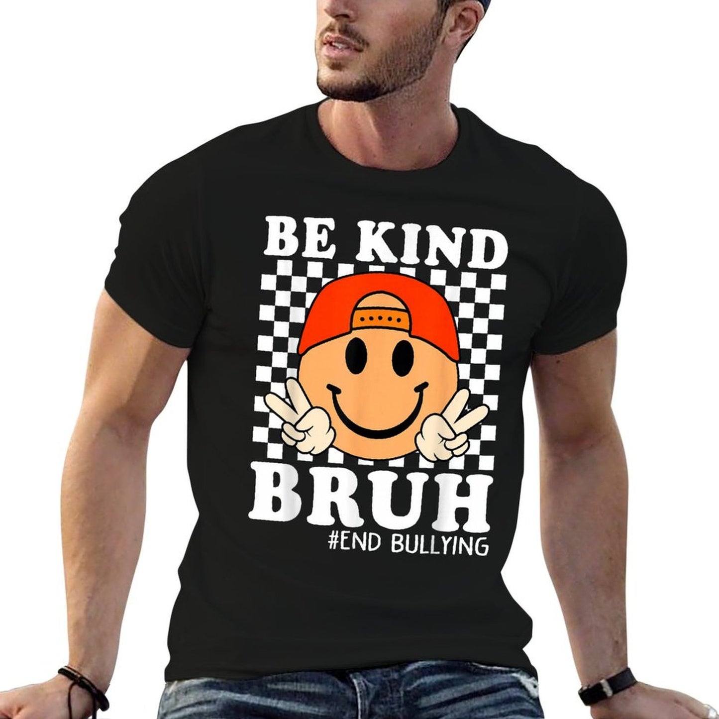 Bruh Be Kind Unity Day Orange Boy Kid Anti Bullying Kindness  Slim-fit Cut T-Shirt