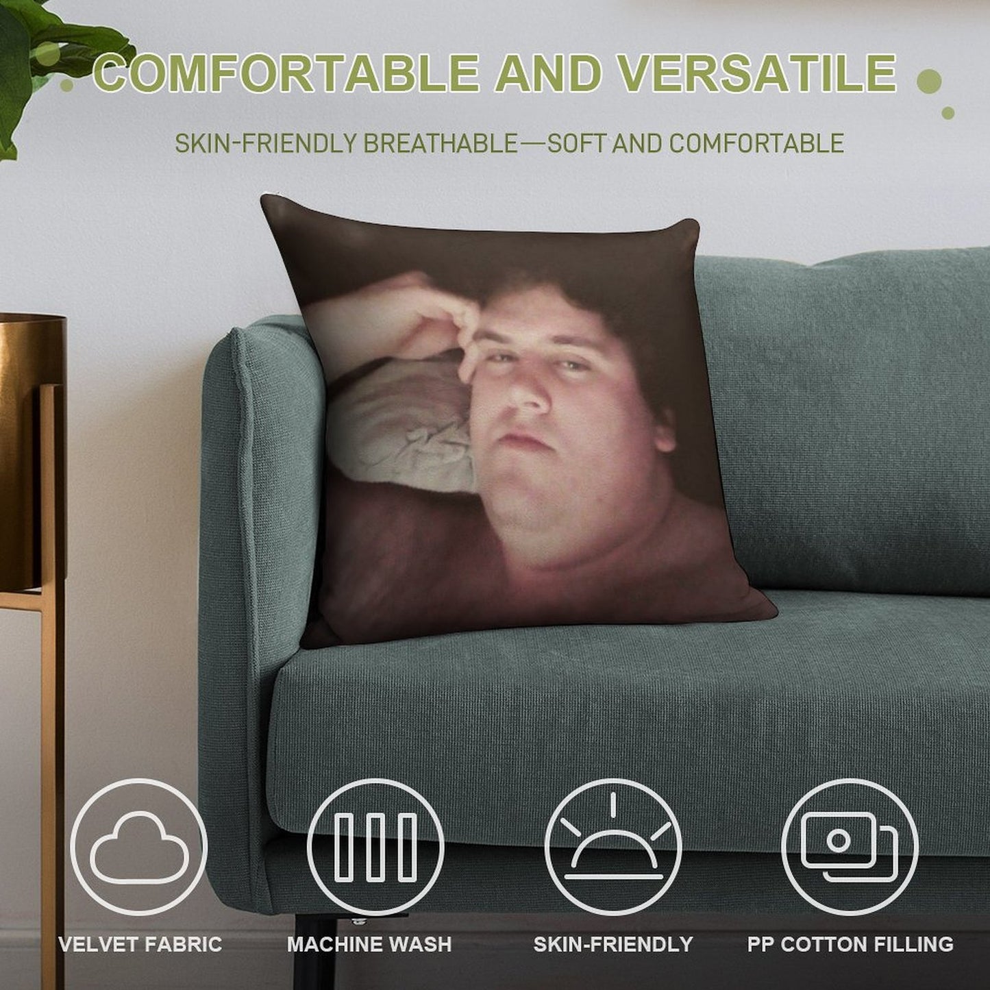 Horny Ogre Soft Fade-Resistant Throw Pillow