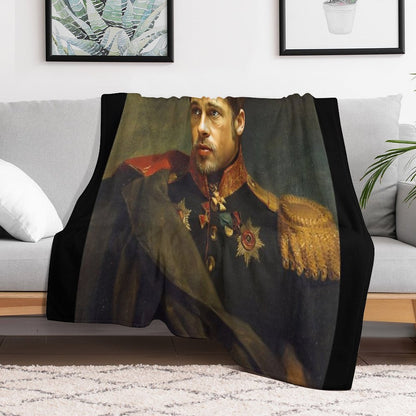 Brad Pitt - Replaceface Throw Blanket