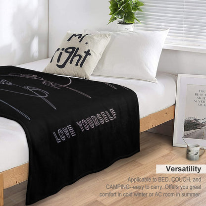 BTS LOVE YOURSELF FLOWER #1 Throw Blanket