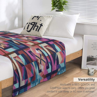 Abstract Tiles Pattern Throw Blanket