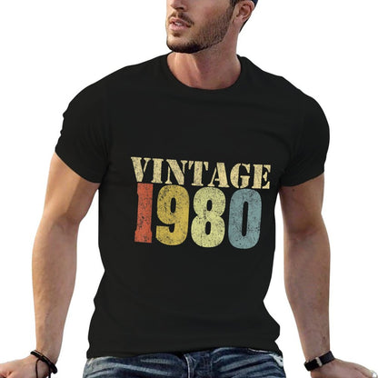 1980 40th Birthday Gift Vintage Retro Men Women 40 Years Old  Eco-friendly Material T-Shirt