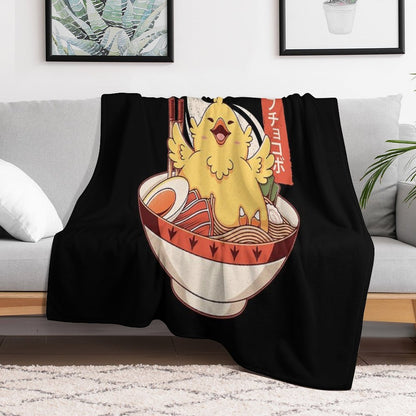 Fat Chocobo Ramen Throw Blanket