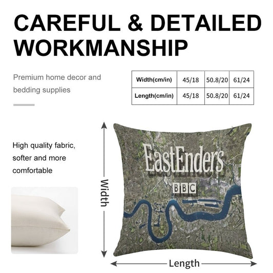 EastEnders Linen Throw Pillow Cover