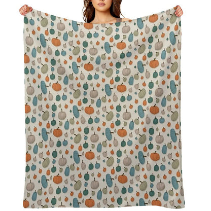 Painterly Pumpkins Throw Blanket