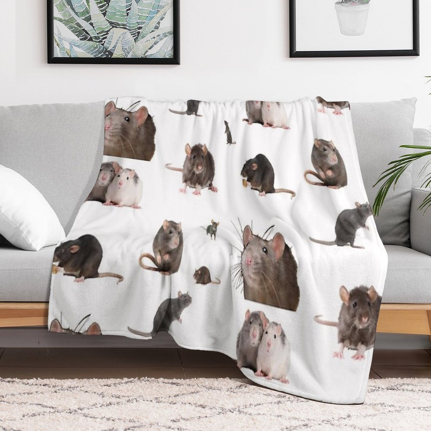 The Rat Set Throw Blanket