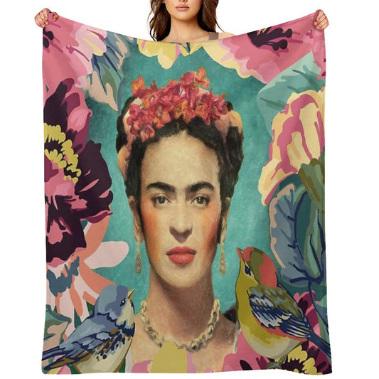 Frida Kahlo V Throw Blanket