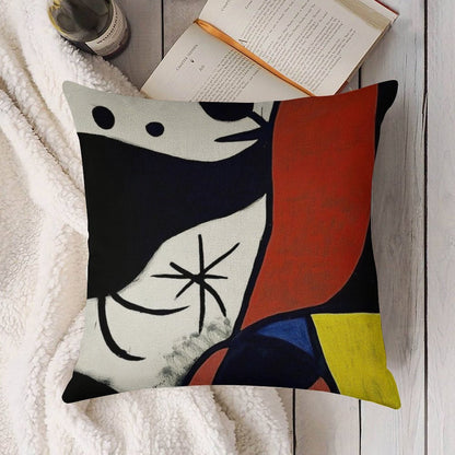 Mirò Art 1 Linen Throw Pillow Cover