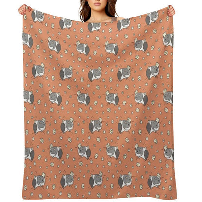 Guinea Pig Pattern, Popcorning Throw Blanket