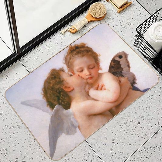 Angel Kiss Painting  Toxin-Free Bath Mat