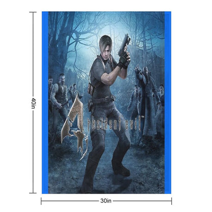 Resident Evil 4 Leon Throw Blanket