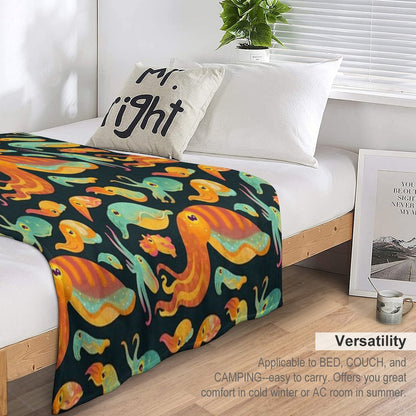 Cuttlefish - Dark Throw Blanket