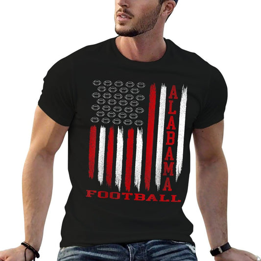 Patriotic USA Flag Alabama Football Season Party T-Shirt
