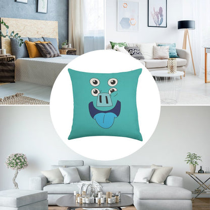 Kipo - Pig Face Linen Throw Pillow Cover