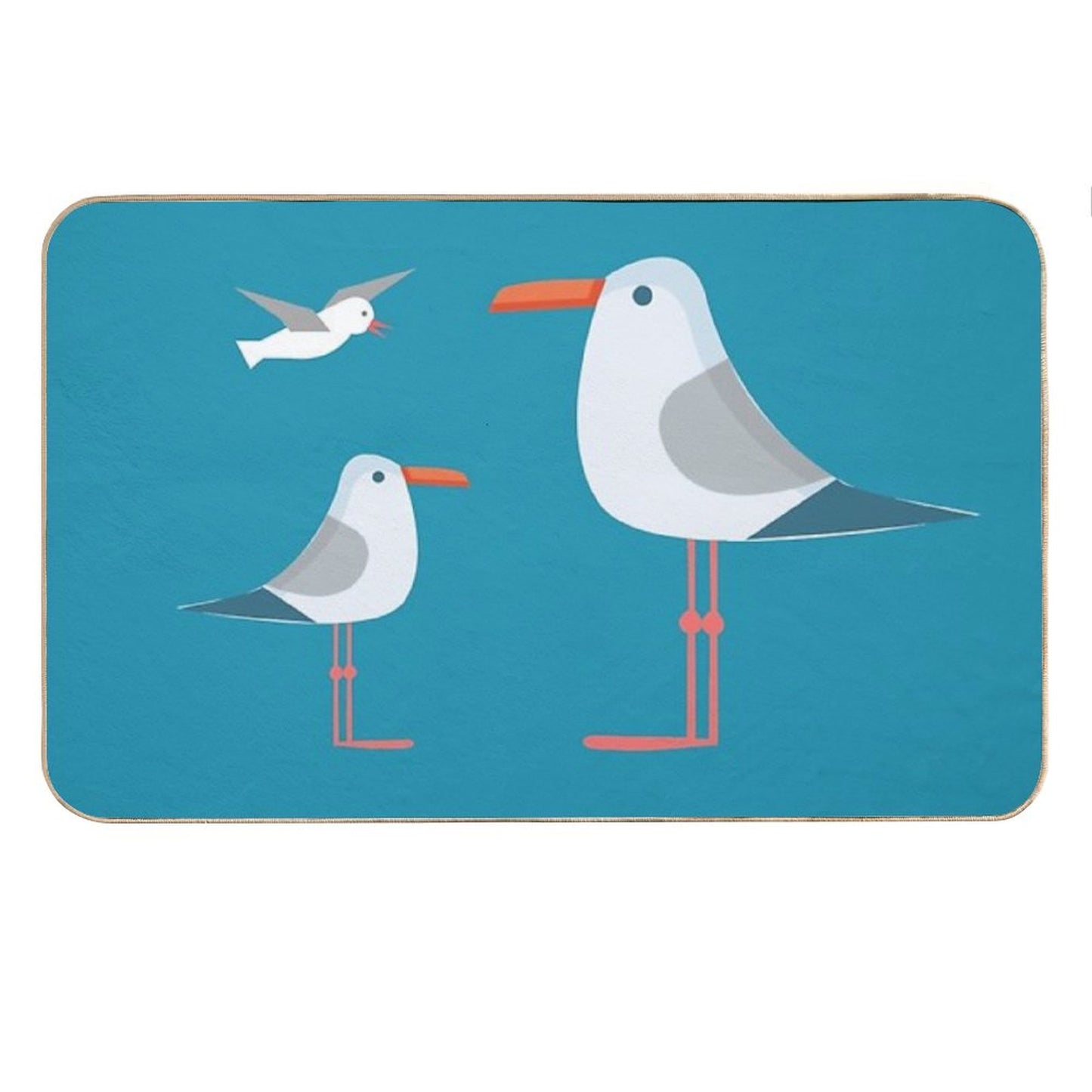 Coastal Happiness Ocean Bath Mat