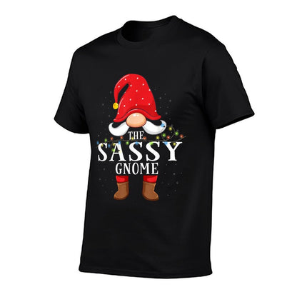 Sassy Gnome Matching Christmas Family Pajama  Moisture-wicking T-Shirt