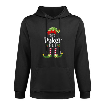 Baker Christmas Elf Matching Pajama X-Mas Party Moisture-Wicking Hoodie