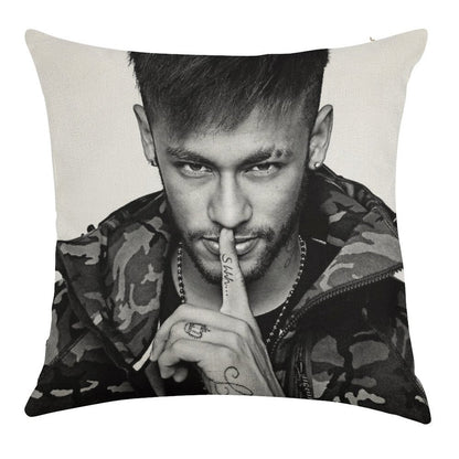 Neymar Art Linen Throw Pillow Cover