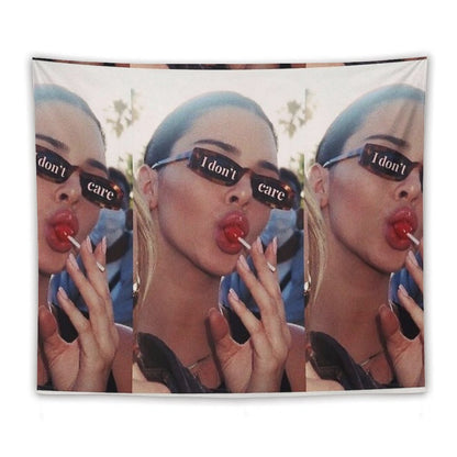 Vogue I Dont Care Lollipop Aesthetic Tapestry