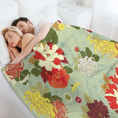 Peony 2 Throw Blanket