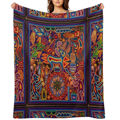 Huichol Throw Blanket