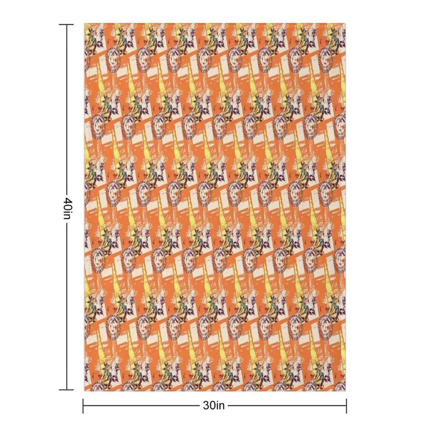 Abstract Flower Pattern Throw Blanket