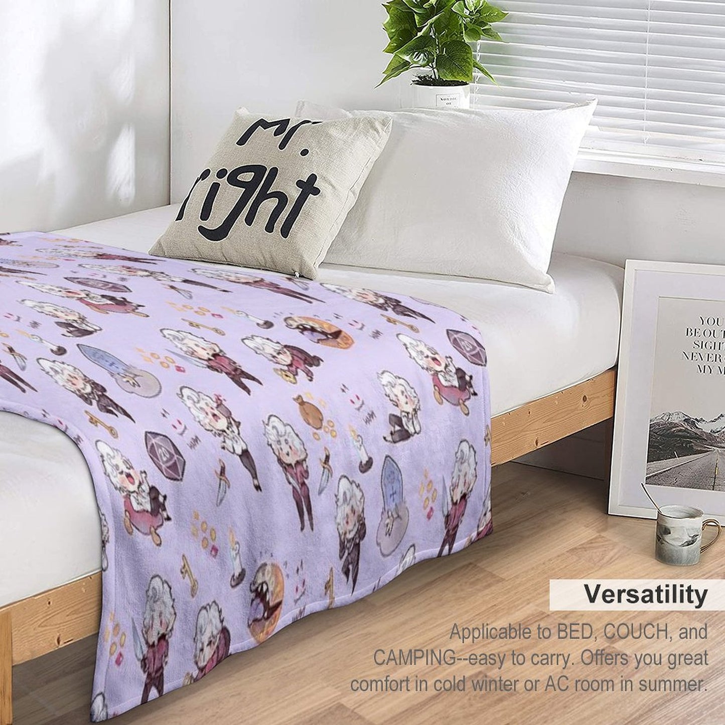 Vampire Blueberry Throw Blanket