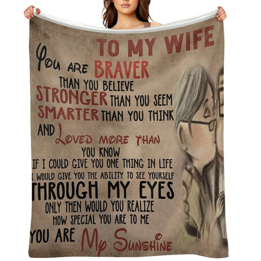 UP To My Wife Throw Blanket