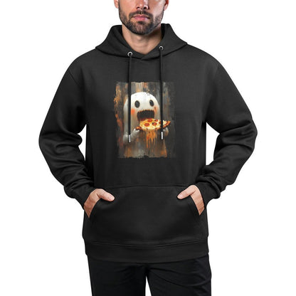 Cute Pizza Ghost Eating Pizza Funny Halloween Food Lovers All-Day Comfort Hoodie