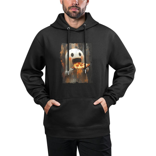 Cute Pizza Ghost Eating Pizza Funny Halloween Food Lovers All-Day Comfort Hoodie
