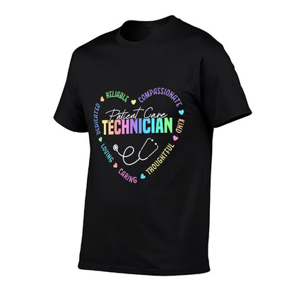 Patient Care Technician Heart Stethoscope PCT T-Shirt