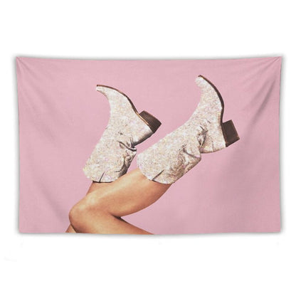 These Boots - Glitter Pink Tapestry