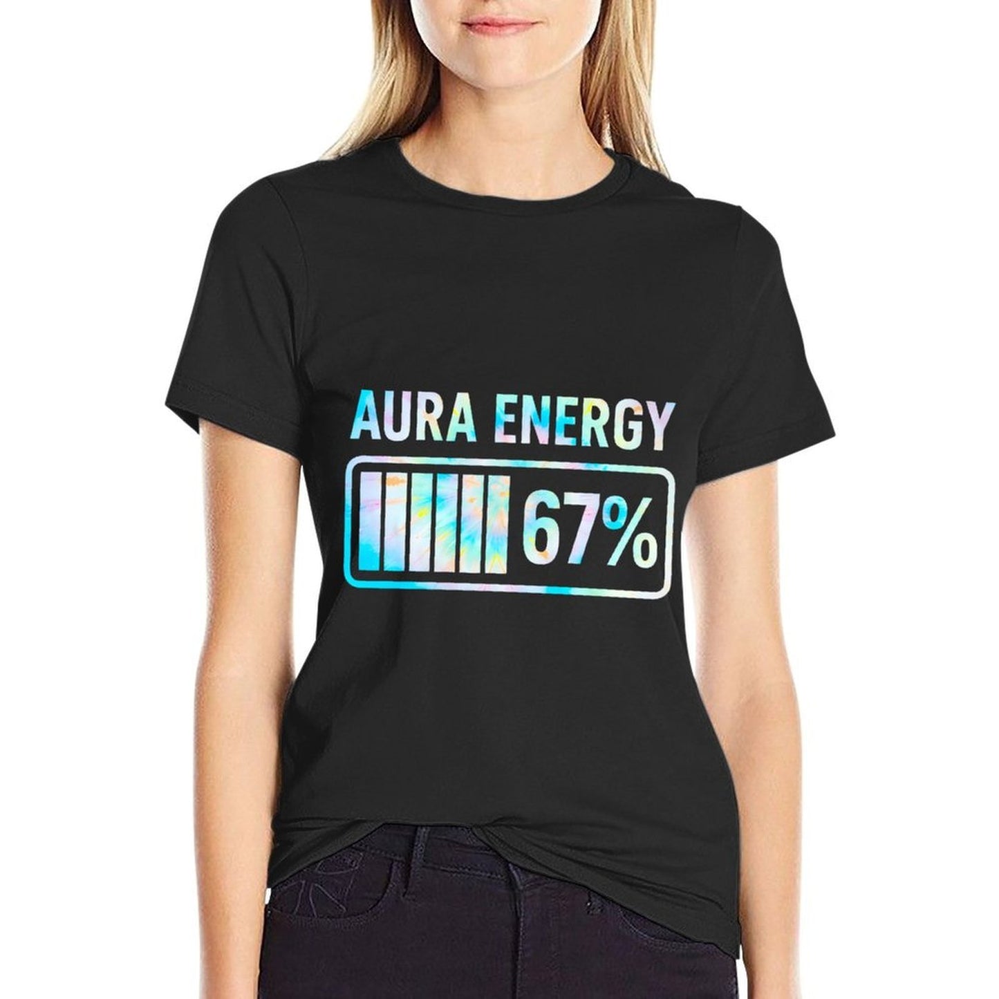 Aura Energy 67 Funny Six Seven Meme Gen Alpha Slang Comfortable T-Shirt
