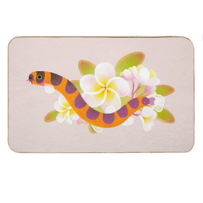 Kuhli Loach And Plumeria Bath Mat