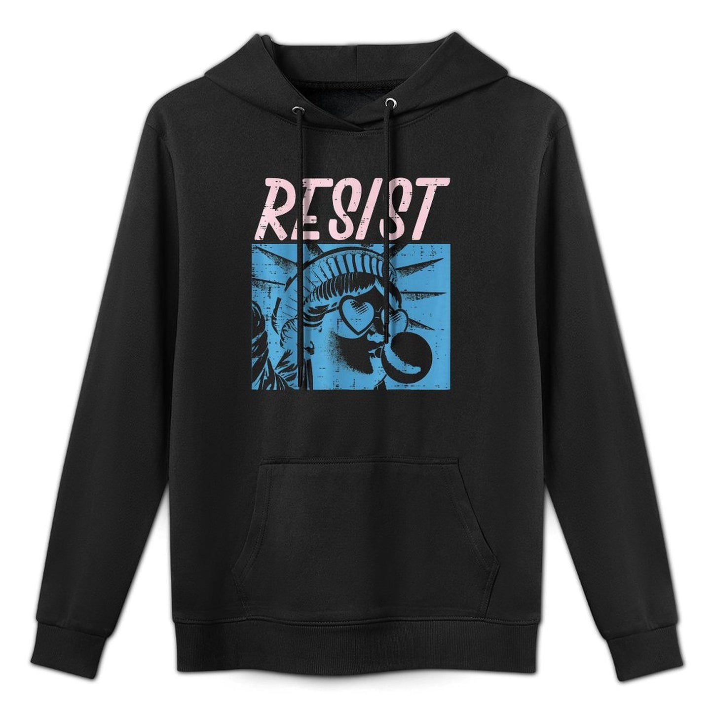 Resist Statue Liberty Bubblegum Protest Equality Men Women Versatile Streetwear Hoodie