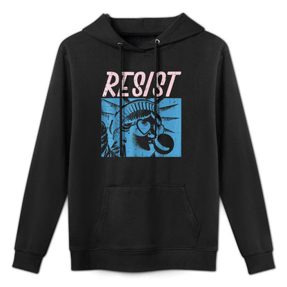 Resist Statue Liberty Bubblegum Protest Equality Men Women Versatile Streetwear Hoodie