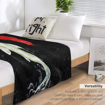 Koi Fishes Throw Blanket