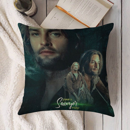Josh Holloway James Ford Sawyer Lost Linen Throw Pillow Cover