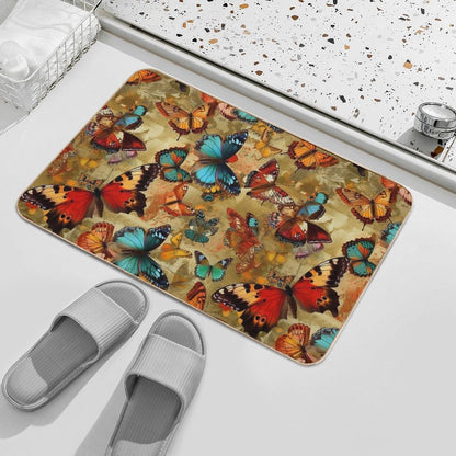 Embrace The Beauty of Bold Colors with Butterfly Prints Bath Mat