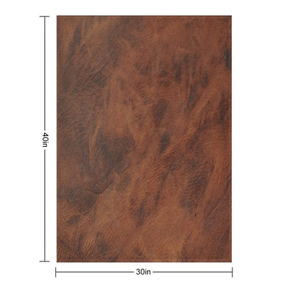 Leather Clouded Pattern Dark Throw Blanket