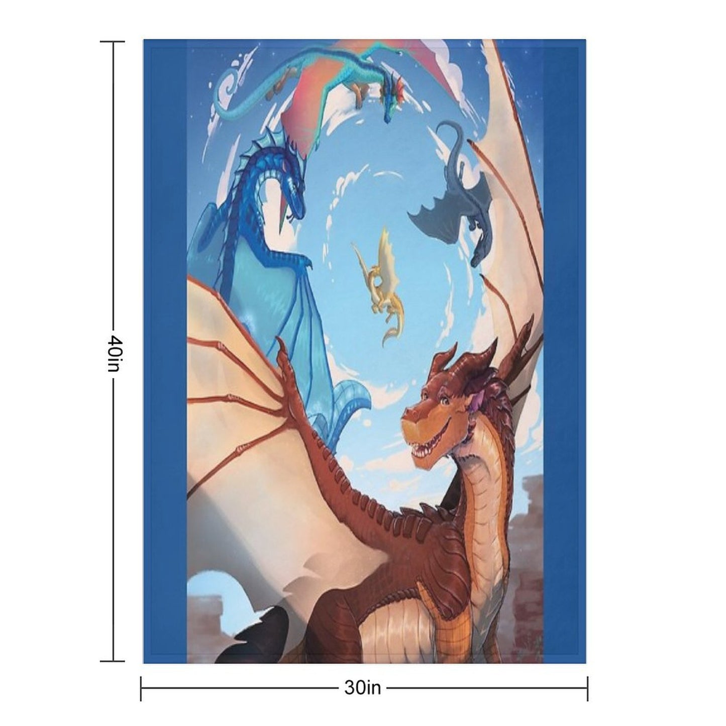 Wings of Fire - Clay And The Dragonets of Destiny Throw Blanket
