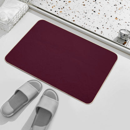 Solid Dark Burgundy Bath Mat