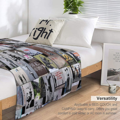 Banksy Throw Blanket