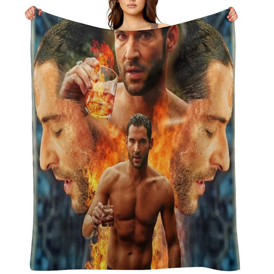 Tom Ellis - Lucifer Is Risen Throw Blanket