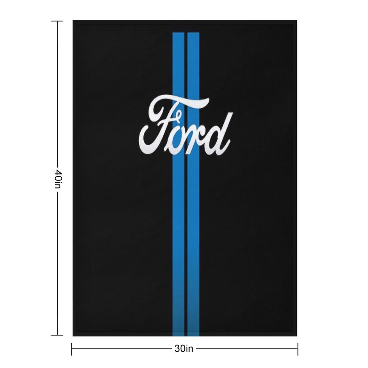 Retro Ford Stripes Throw Blanket