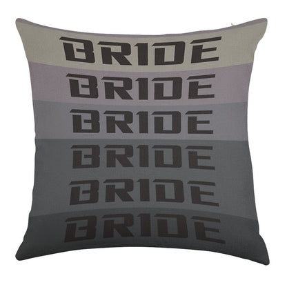 BRIDE JDM MATERIAL Linen Throw Pillow Cover