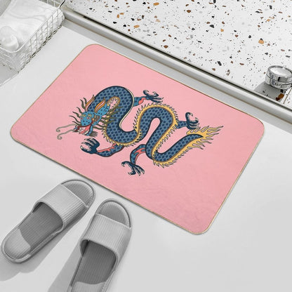 TIBETAN DRAGON RUG-pink Bath Mat