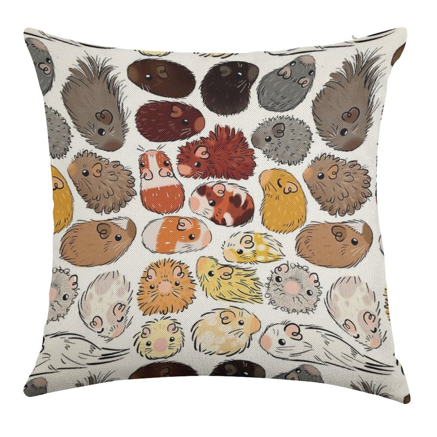 Guinea Pig Gradient Linen Throw Pillow Cover
