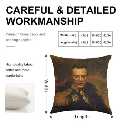 Christopher Walken - Replaceface Linen Throw Pillow Cover