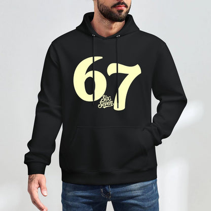 Funny Six Seven 6 7 67 Meme Gen Alpha Slang Boys Girls Kids Medium-Weight Fabric Hoodie